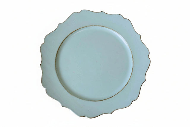 13” Cartouche Charger | Antique Sky Blue