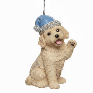 4” Dog Poly Glitter-Brown and Beige