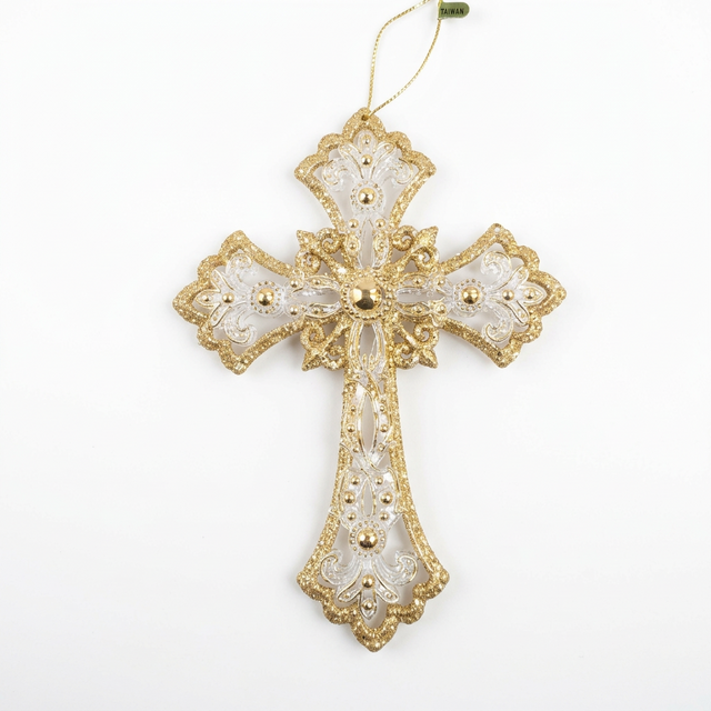 5" Jeweled Cross Ornament