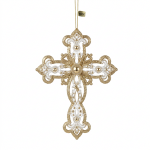 5" Jeweled Cross Ornament