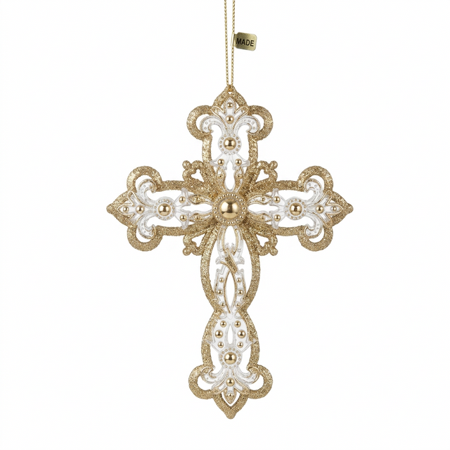 5" Jeweled Cross Ornament