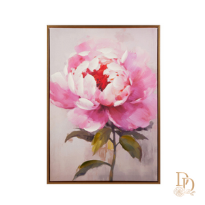 27.5" Pink Peony Framed Wall Art