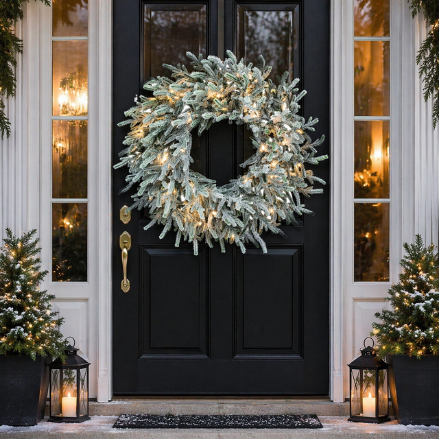 Frosted Norfolk Wreath, additional view