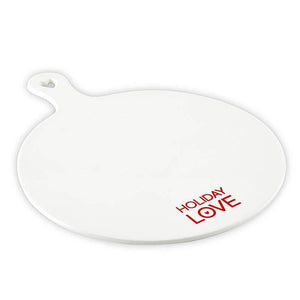 13.23" Ceramic Cheese + Dessert Tray - Holiday Love
