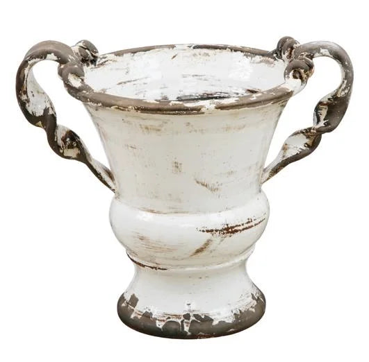 12" Distressed Roman Urn