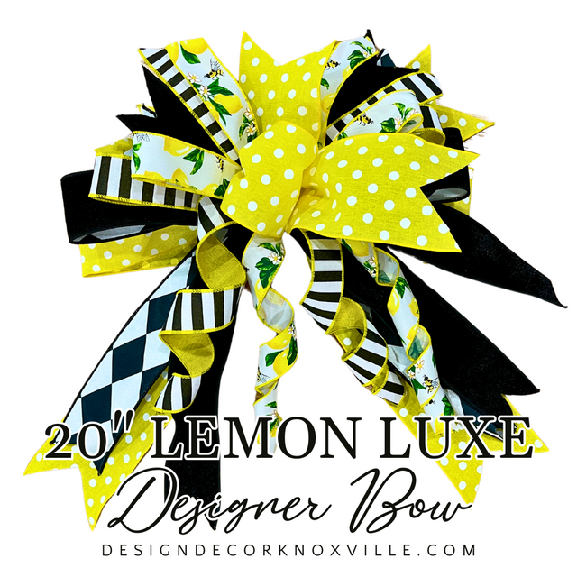 20" x 22" Lemon Luxe Designer Bow