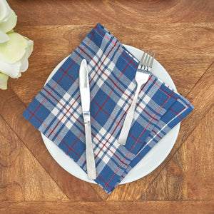 Parker Red White & Blue Plaid Napkin