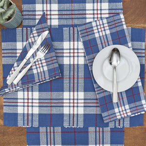 Parker Red White & Blue Plaid Napkin