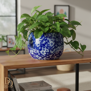 5" Dolomite Bloomsbury Floral Pot