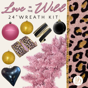 24" Love in the Wild Valentines Day Decor Wreath Kit