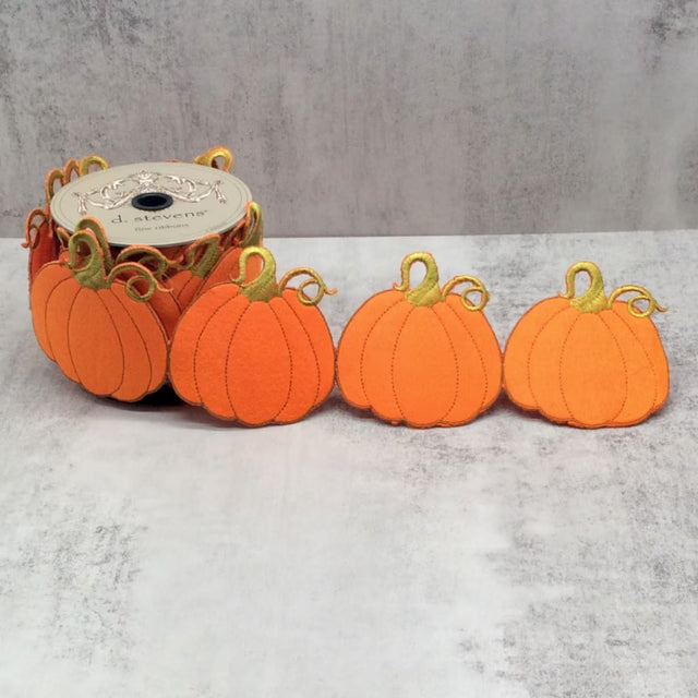 4" x 5yd Pumpkin Garland Ribbon