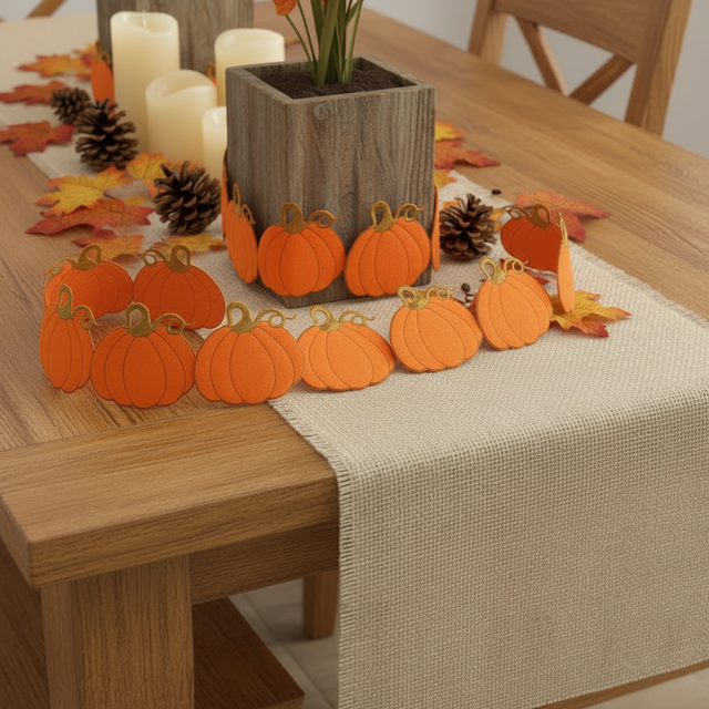 4" x 5yd Pumpkin Garland Ribbon