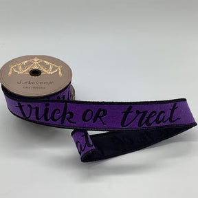 Black Felt Trick or Treat Ribbon, additional view