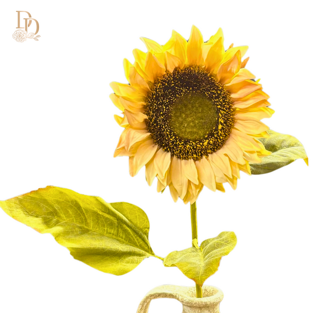 30" Beige Sunflower Stem