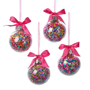 Bubblegum Balls with Sprinkles Ornaments