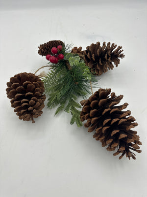 19” Pine Cedar Drop Berry Pinecone