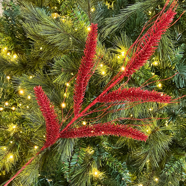 30" Wheat Glitter Spray