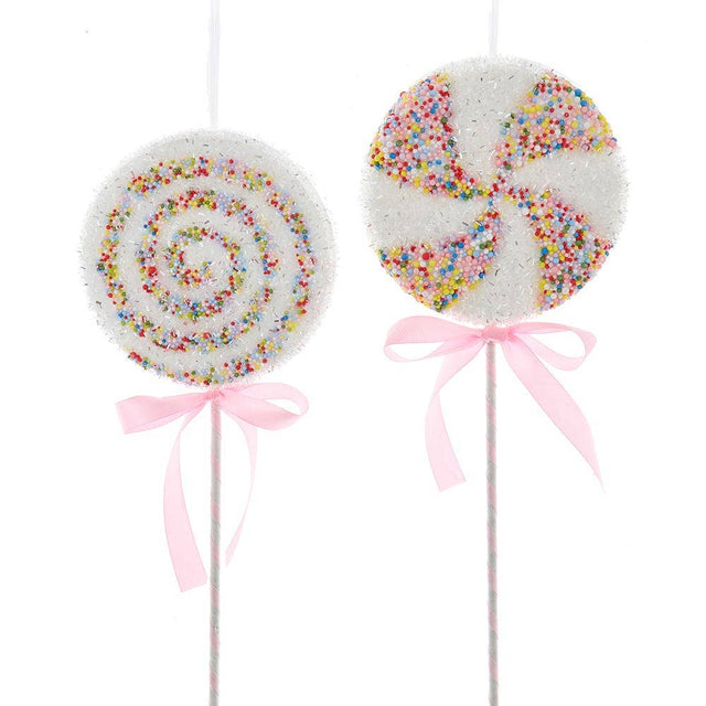 18" Lollipop with Confetti Candy Pick| Ornament | Holiday Decor