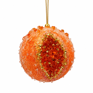 3" Orange Ornament with Hanger
