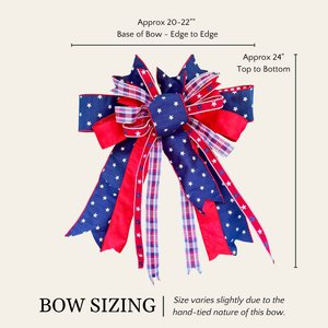 22" Star-Spangled Spirit Patriotic Designer Bow