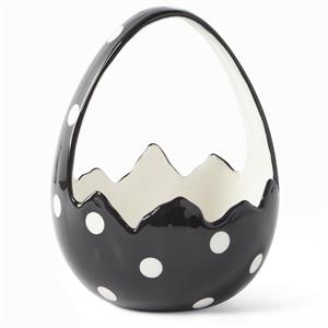 Black and White Ceramic Basket