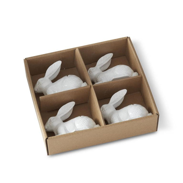 3" White Resin Easter Bunny | Place Card Holders | Box of 4