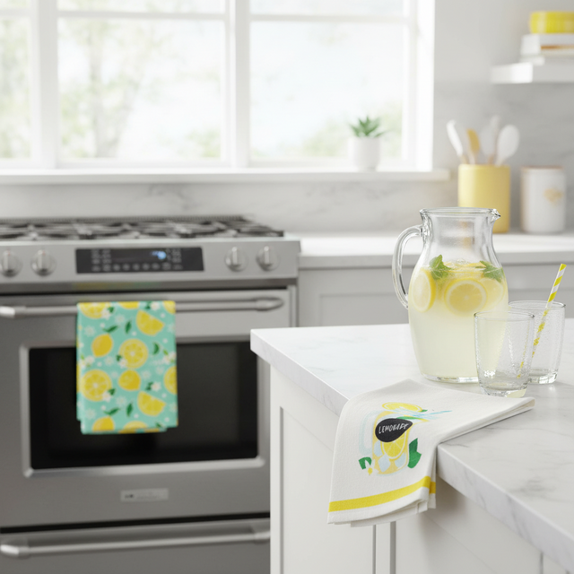 20"x30" Lemonade Printed Kitchen Towel Set/2