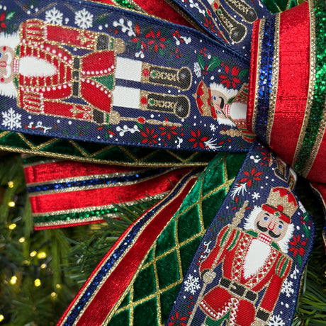 20in Navy Nutcracker Designer Bow, additional view
