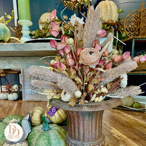 Taupe Meadow Designer Urn Filler | Drop-In Arrangement Porch Decor
