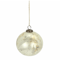 5" Natural Glass Ball Ornament