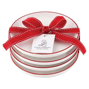 Face to Face Holiday Appetizer Plates, Set of 4