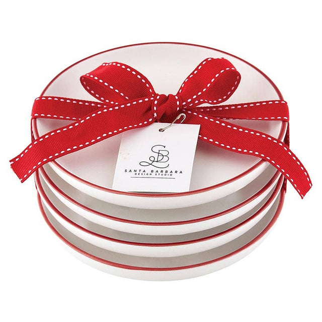 Face to Face Holiday Appetizer Plates, Set of 4