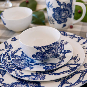 6.25" Blue & White Arcadia Canape Plates- Set of 4