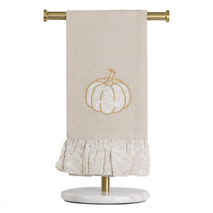 Dutton Neutral Pumpkin Ruffle Towel 20"x28"