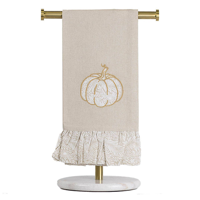 Dutton Neutral Pumpkin Ruffle Towel 20"x28"
