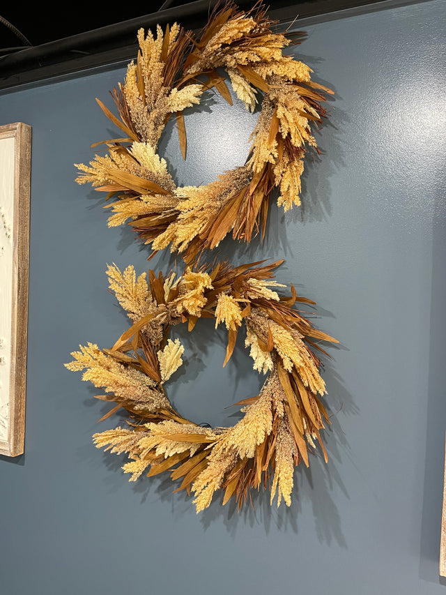 24" Field Grass Wreath