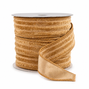 1.5" x 10yd Velvet Corduroy Fused Dupioni Ribbon