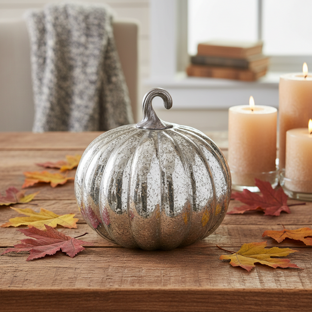 9" Glass Pumpkin