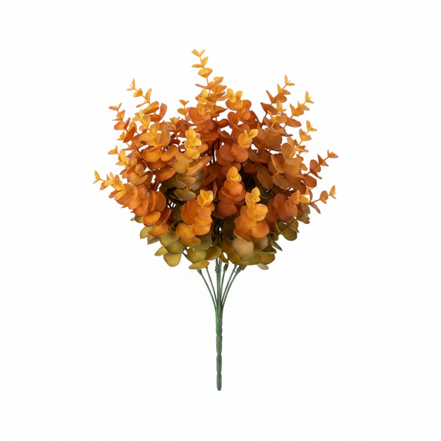 13.5" Eucalyptus Bush | Dark Rust, Orange/Green, and Green/Brown