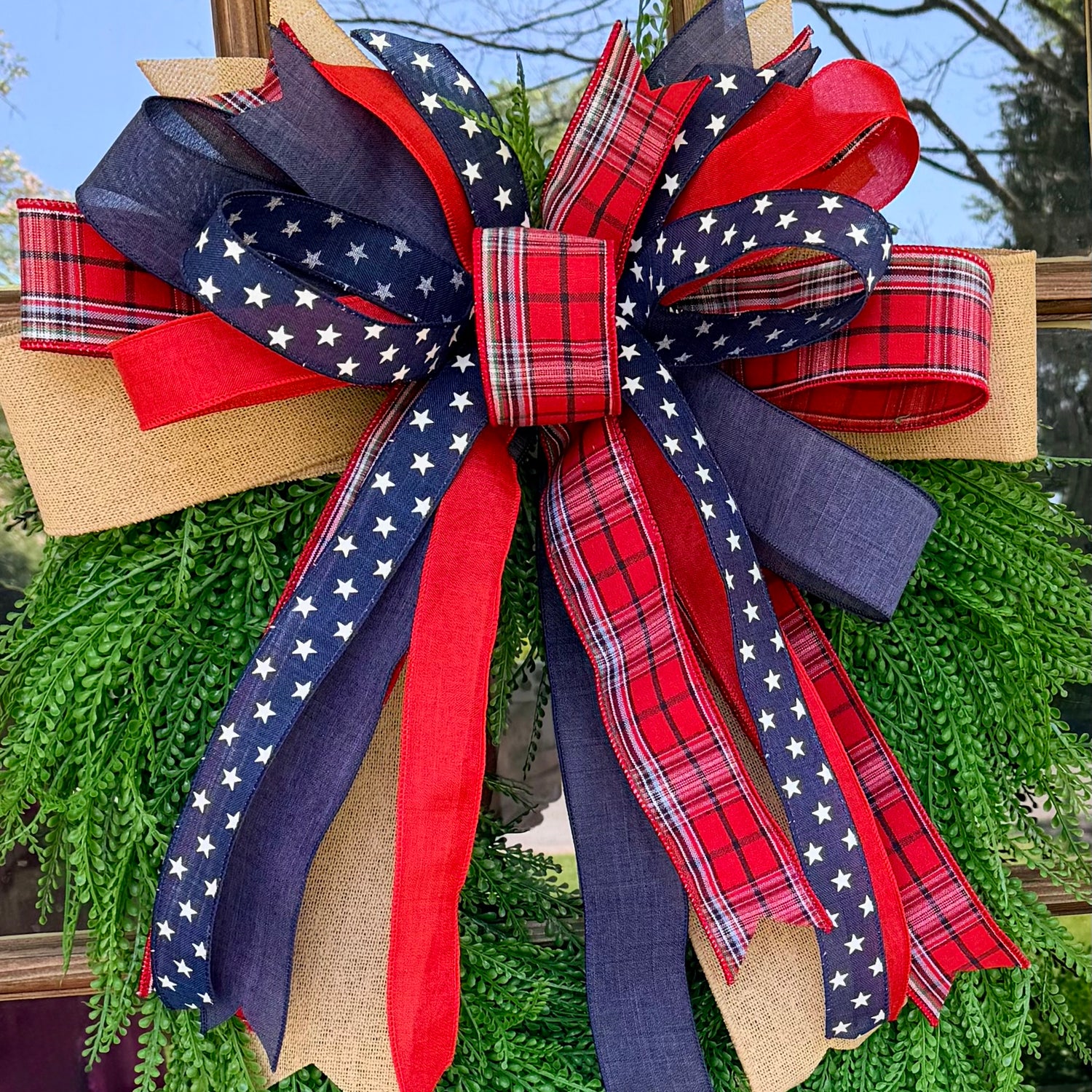 Designer Bows Summer Porch Patriot Handtied Designer Bow – Design Decor Knoxville