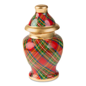 4" Multi-Color Royal Tartan Ginger Jar Enameled Napkin Ring