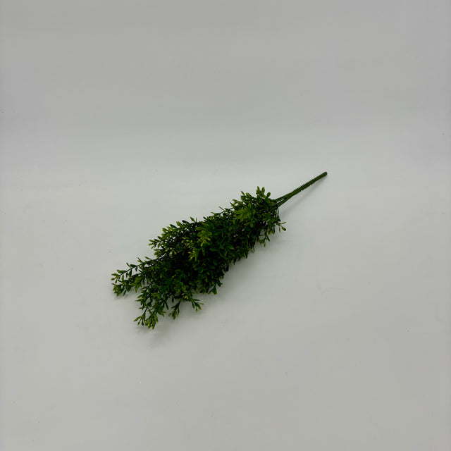 18" Mini Boxwood Dark Green Spray