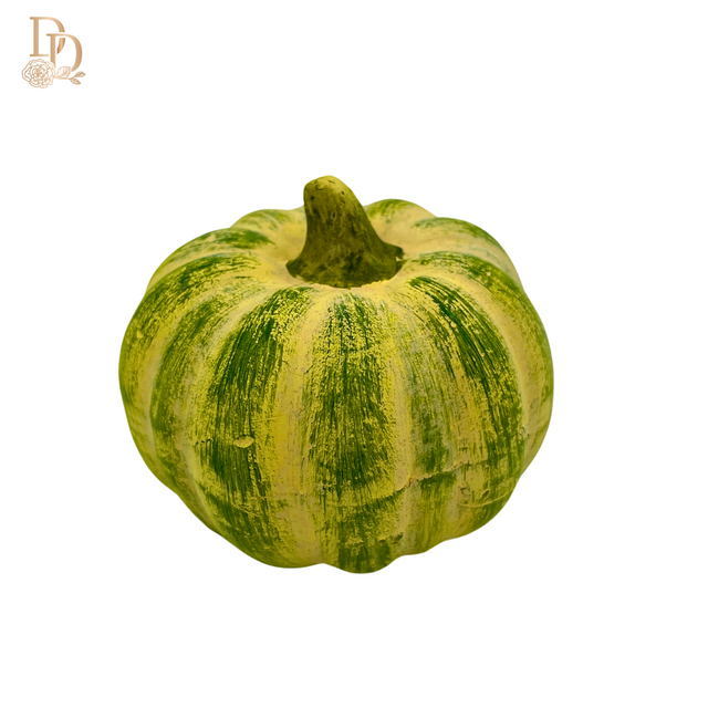 3" Green Round Ceramic Pumpkin