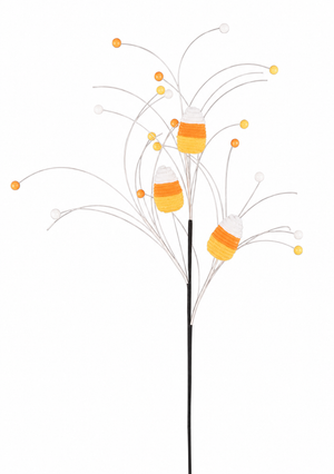 27" Velvet Rope Candy Corn Spray