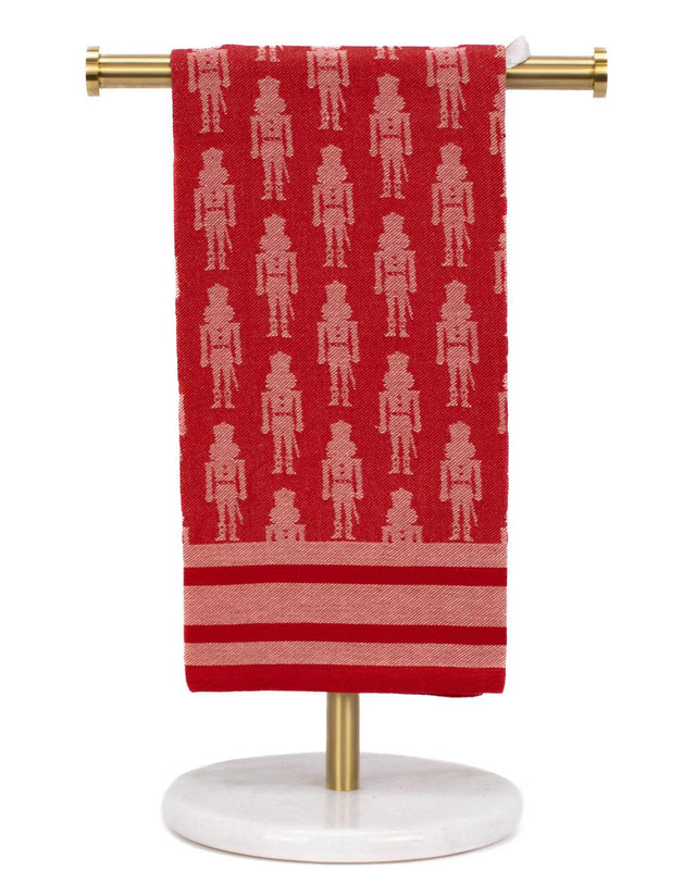 20"x28" Red Nutcracker Jacquard Hand Towel