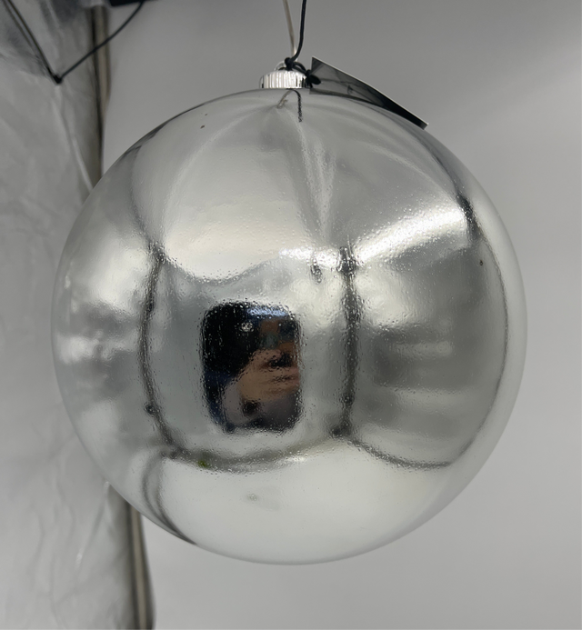 10” Baubles shatterproof shiny silver