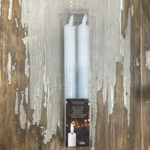 LED wick dinner candle BO indoor White 9.4”