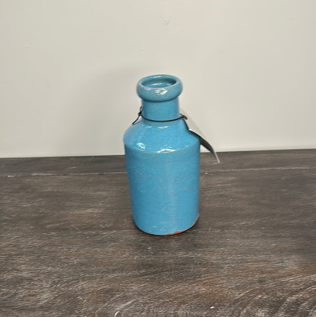 7.5" Blue Ceramic Jar