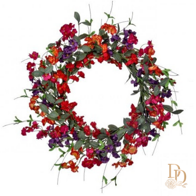 24" Mini Garden Blossom Wreath