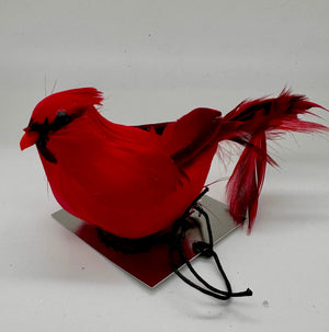 6.5" Cardinal Ornament w/Clip